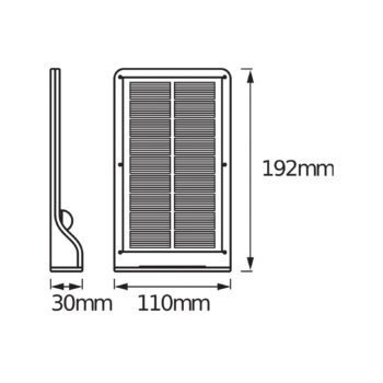 OSRAM LED solárne vonkajšie nástenné svietidlo DOORLED, strieborné senzor IP44