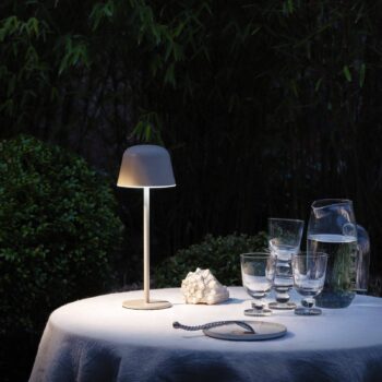 OSRAM LED stolová lampa na batérie ENDURA STYLE, béžová 30 cm IP44 CCT