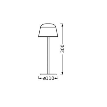 OSRAM LED stolová lampa na batérie ENDURA STYLE grafitová 30 cm IP44 CCT