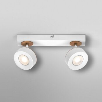 OSRAM LED stropné bodové svetlá PLUTO, biely, 2 bodové svetlá, kov, 3 000 K