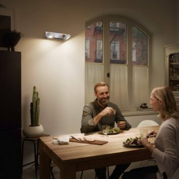 OSRAM LED stropné bodové svetlá PLUTO, biely, 2 bodové svetlá, kov, 3 000 K