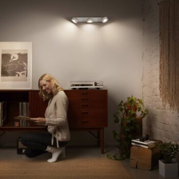 OSRAM LED stropné bodové svetlá PLUTO, biely, 3 bodové svetlá, kov, 3 000 K