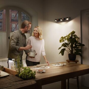 OSRAM LED stropné bodové svetlá PLUTO, čierny, 3 bodové svetlá, 3 000 K