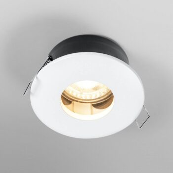 OSRAM LED stropný bodový svietidlo RECESS, biele Ø 9 cm IP65 GU10-LED