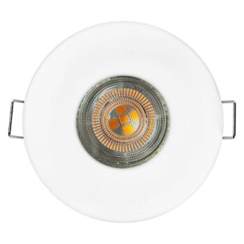 OSRAM LED stropný bodový svietidlo RECESS, biele Ø 9 cm IP65 GU10-LED