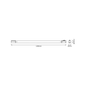 OSRAM LED svetelná lišta TUBEKIT, 120 cm, 4 000 K biela vypínač