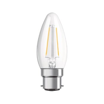 OSRAM LED sviečka B22d Classic 827 4,8W číra