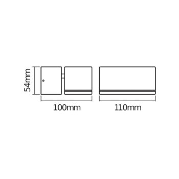 OSRAM LED vonkajšie nástenné svietidlo ENDURA STYLE MINI, tmavošedá, IP44