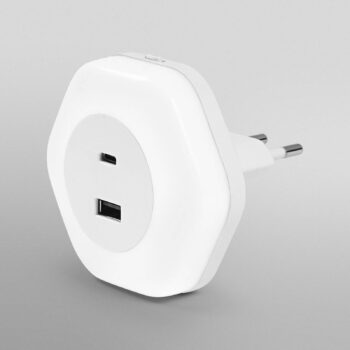 OSRAM LED zásuvkové nocne svetlo LUNETTA HEXAGON, senzor, USB