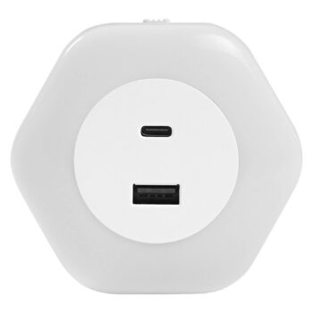 OSRAM LED zásuvkové nocne svetlo LUNETTA HEXAGON, senzor, USB