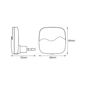 OSRAM LED zásuvkové nocne svetlo LUNETTA WAVE, biele, senzor