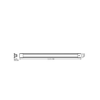 OSRAM LED závesné svietidlo OFFICE LINE, dĺžka 112 cm, biela, vypínač