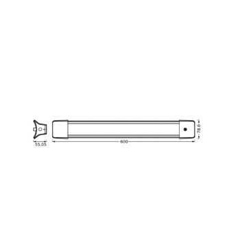 OSRAM LED závesné svietidlo OFFICE LINE, dĺžka 60 cm, biela vypínač
