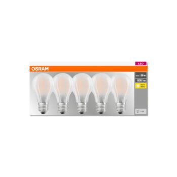 OSRAM LED žiarovka Classic E27 7W 2 700K 806lm 5ks