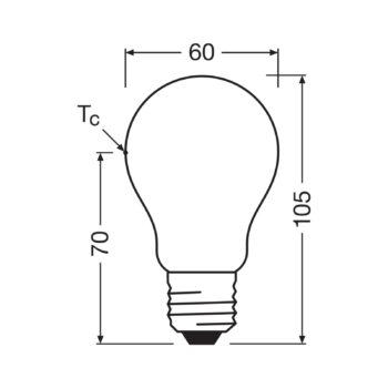 OSRAM LED žiarovka matná E27 3,8W 2700K 806lm dim