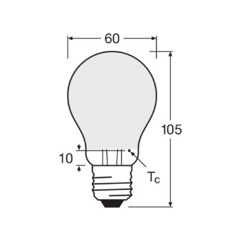 OSRAM LED žiarovka matná E27 6,5W 827 6-pack