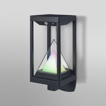 OSRAM SMART+ LED solárne vonkajšie nástenné svietidlo ALPS, čierne senzor