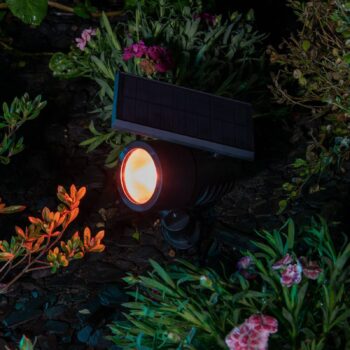 OSRAM SMART+ Solárny LED bodové svetlá, čierny, zemný kolík, RGB CCT IP44