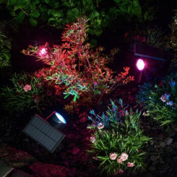 OSRAM SMART+ Solárny LED bodové svetlá, čierny, zemný kolík, RGB CCT IP44
