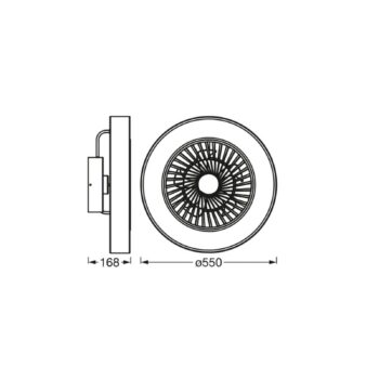OSRAM SMART+ WiFi LED stropný ventilátor CYLINDER, sivý, tichý