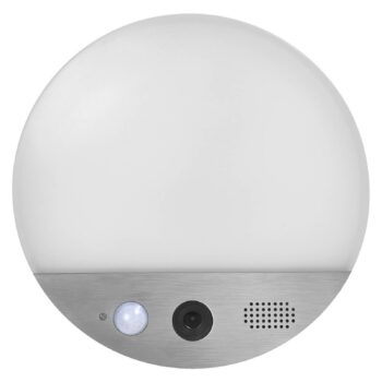 OSRAM SMART+ WiFi vonkajšie nástenné svietidlo ROUND, kamera, senzor, sivá