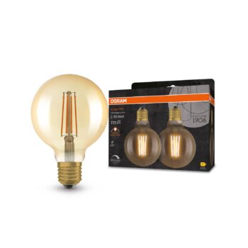 OSRAM Vintage 1906 LED globe E27 6,5 W stmieva 2ks