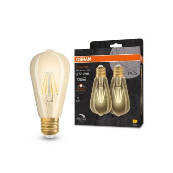 OSRAM Vintage 1906 LED rustikálna E27 6,5W dim 2ks
