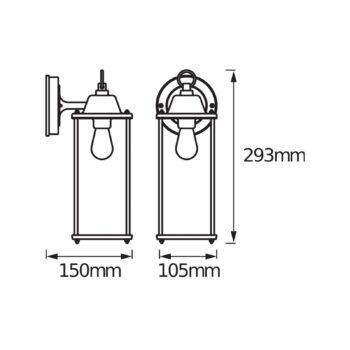 OSRAM Vonkajšie nástenné svietidlo ENDURA CLASSIC LANTERN SQUARE, 29 cm