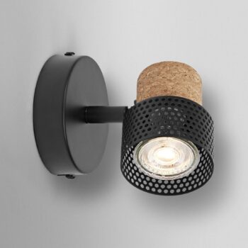 OSRAM nástenný reflektor CORK, čierny, 1 bodové svetlá, GU10-LED 927