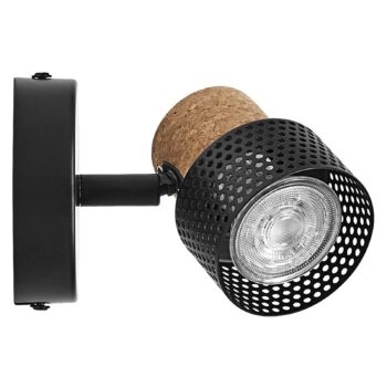 OSRAM nástenný reflektor CORK, čierny, 1 bodové svetlá, GU10-LED 927