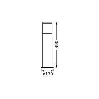 OSRAM päticová žiarovka ENDURA CLASSIC EBRO, tmavošedá 49 cm IP44