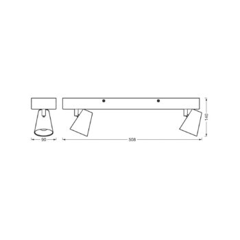 OSRAM stropné LED svetlo NEPTUNE CLICK-SELECT, 2 bodové svetlá, biele