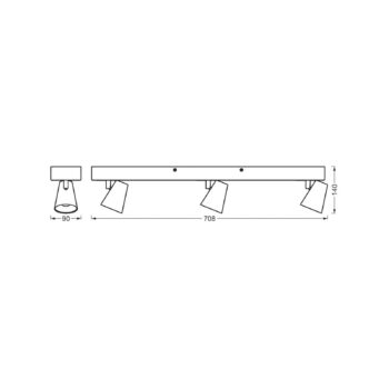 OSRAM stropné LED svetlo NEPTUNE CLICK-SELECT, 3 bodové svetlá, biele
