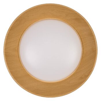 OSRAM stropné LED svetlo ORBIS ALVA, čierne/drevený dekor, Ø 51 cm