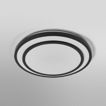 OSRAM stropné LED svetlo ORBIS BERLIN, čierne Ø 39 cm kovové
