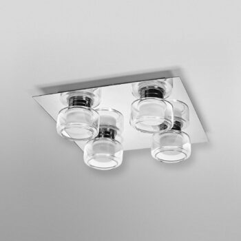 OSRAM stropné LED svetlo ORBIS FLAME, chróm, 4-pl., CCT IP44