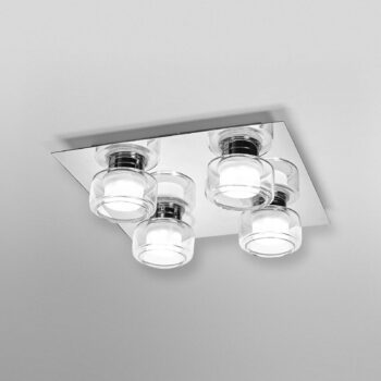 OSRAM stropné LED svetlo ORBIS FLAME, chróm, 4-pl., CCT IP44