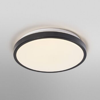 OSRAM stropné LED svetlo ORBIS LONDON, čierne, Ø 28 cm, kovové