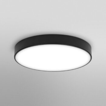 OSRAM stropné LED svetlo ORBIS SLIM MOIA čierne Ø 38 cm kovové