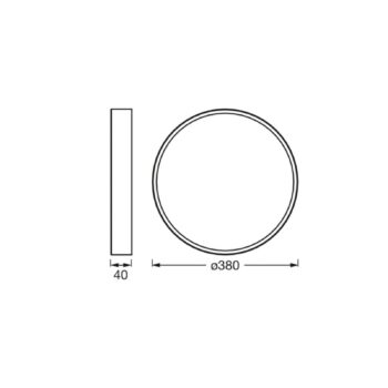 OSRAM stropné LED svetlo ORBIS SLIM MOIA čierne Ø 38 cm kovové