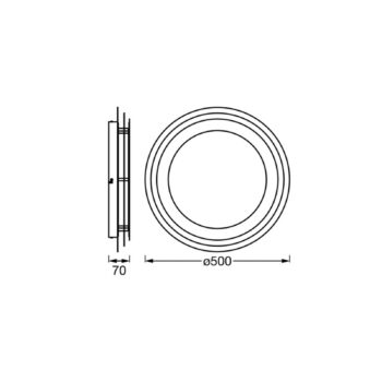 OSRAM stropné LED svetlo ORBIS SPIRAL LAYER, biele, Ø 50 cm