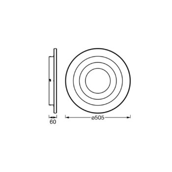 OSRAM stropné LED svetlo ORBIS SPIRAL LOOP 51 cm biele bočné osvetlenie