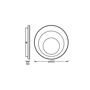 OSRAM stropné LED svetlo ORBIS SPIRAL ROUND Ø 40 cm biele hore/dole