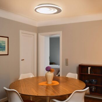 OSRAM stropné LED svetlo ORBIS SPIRAL ROUND Ø 52 cm biele hore/dole