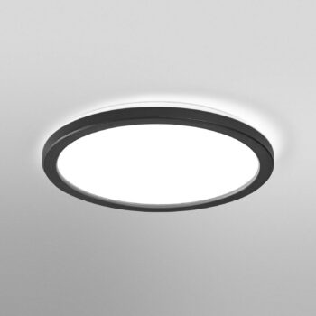 OSRAM stropné LED svetlo ORBIS ULTRA SLIM, čierne, Ø 24 cm, stmievateľné