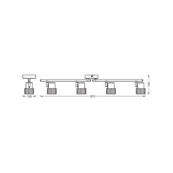 OSRAM stropné bodové svetlá CORK, biely, 4 bodové svetlá, GU10-LED, 927,