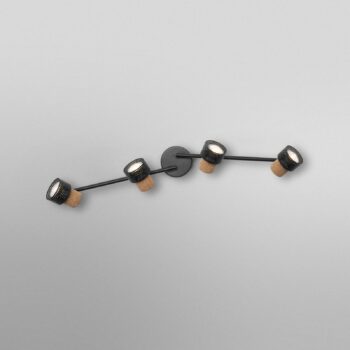 OSRAM stropné bodové svetlá CORK, čierny, 4 bodové svetlá GU10-LED 927