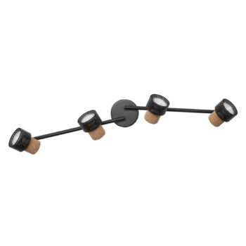OSRAM stropné bodové svetlá CORK, čierny, 4 bodové svetlá GU10-LED 927