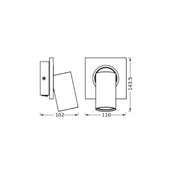OSRAM stropné bodové svetlá MERCURY, biely, 1 bodové svetlá, GU10-LED 927