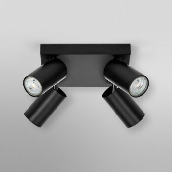 OSRAM stropné bodové svetlá OCTAGON PLATE, čierny, 4-pl. GU10-LED 927